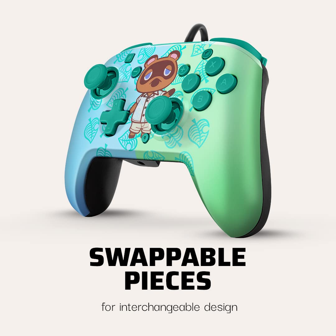 PDP Faceoff Deluxe Audio Wired Controller Animal Crossing Nintendo Switch Brand New