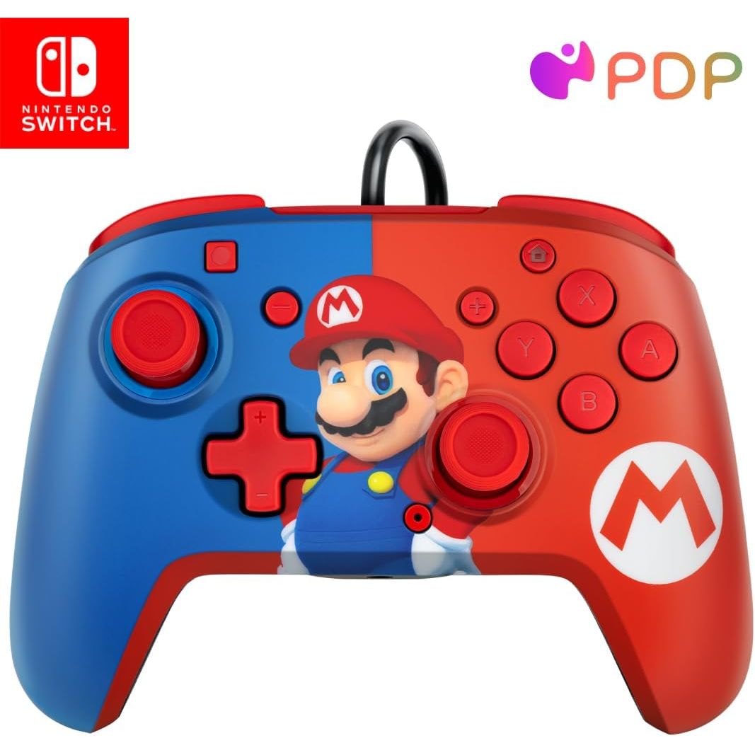 PDP Faceoff Deluxe Audio Wired Controller Mario Nintendo Switch Brand New