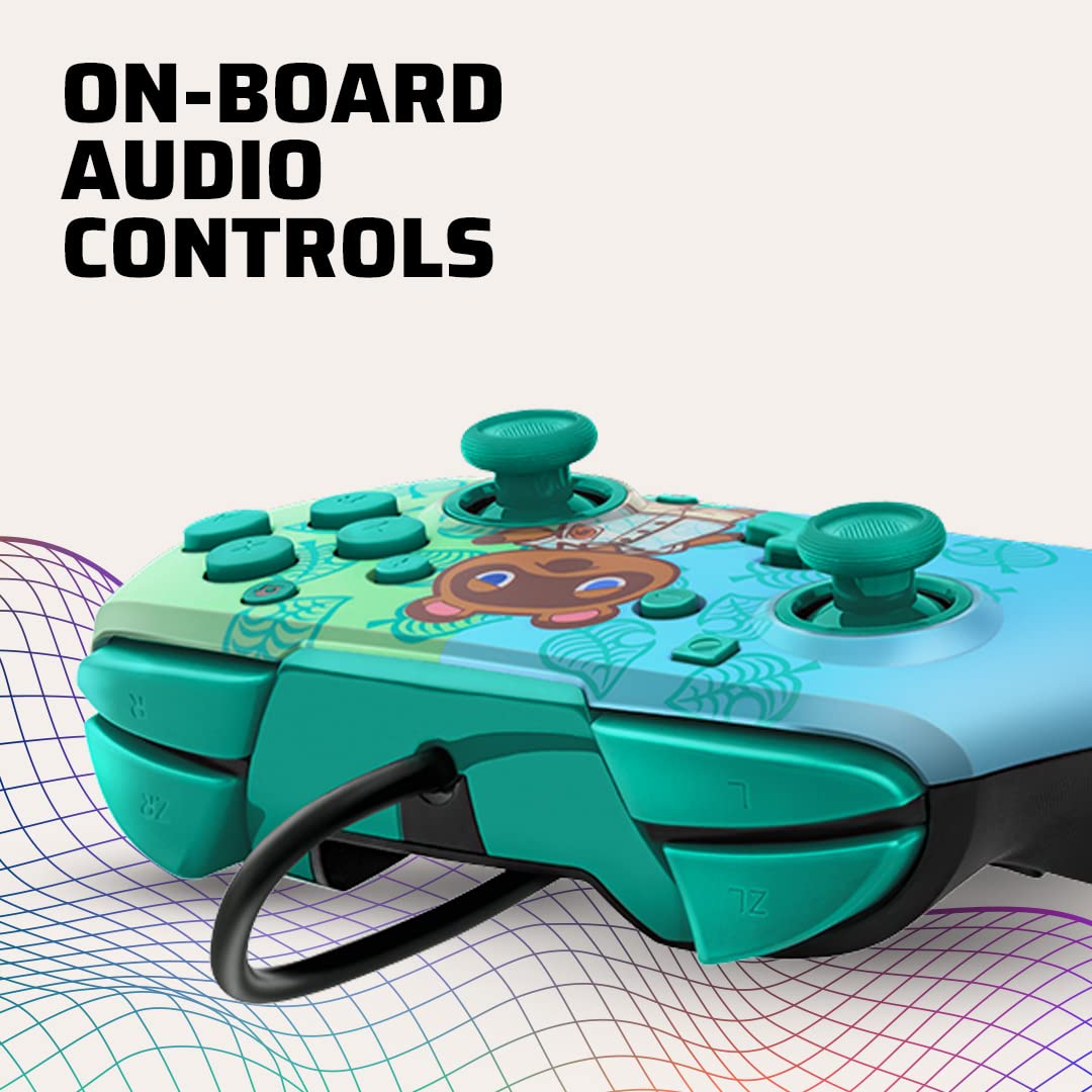 PDP Faceoff Deluxe Audio Wired Controller Animal Crossing Nintendo Switch Brand New
